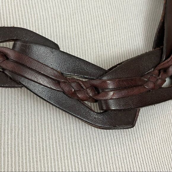 Vintage The Limited Genuine Leather Boho Waist belt Fully Adjustable S/M - Picture 3 of 4